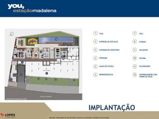 MATERIAL PRELIMINAR DE USO INTERNO, SUJEITO A ALTERAÇÃO. PROIBIDA A DIVULGAÇÃO.
IMPLANTAÇÃO
 