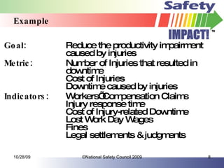 Sample Safety Measure You Get What You Measure Tips For Establishing Safety Metrics | PPT
