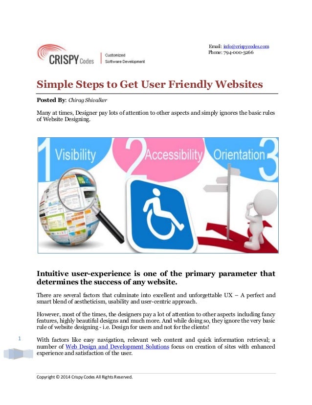 How to Create User Friendly Website in Simple Steps?