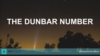 THE DUNBAR NUMBER
@Shaptora #GiveBack
 
