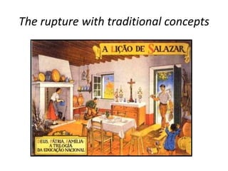 The rupture with traditional concepts
 