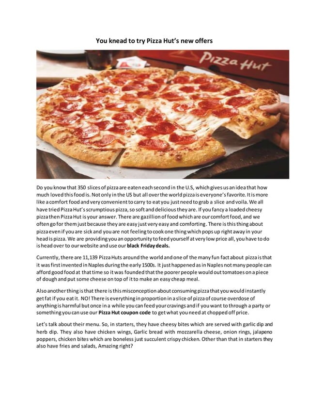 Pizza Hut Voucher Codes