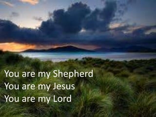 You are my Shepherd
You are my Jesus
You are my Lord