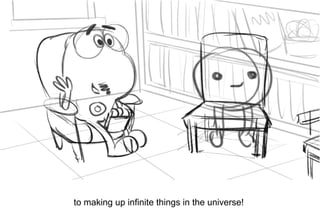 Dialog
to making up infinite things in the universe!
 