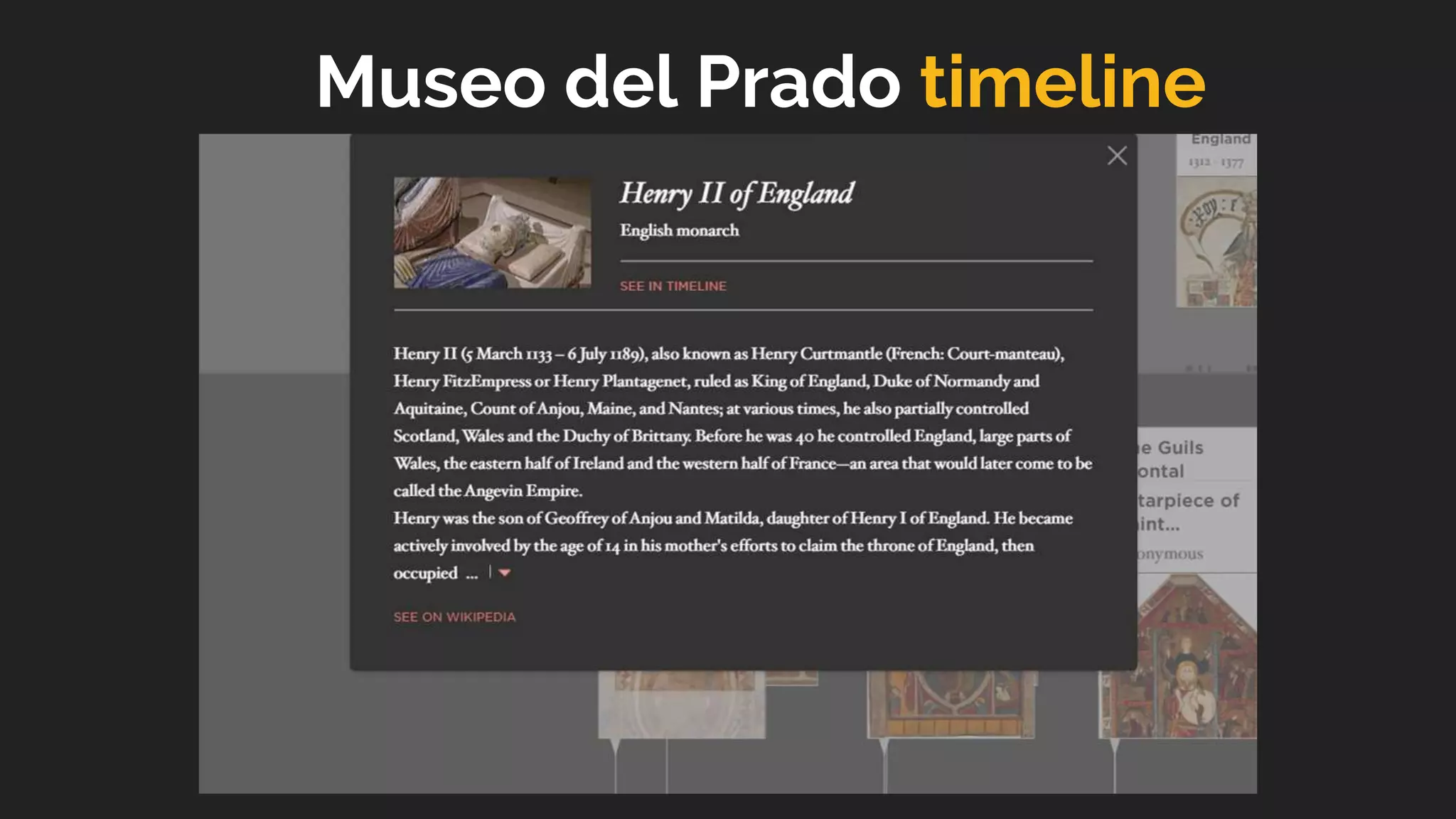 Museo del Prado timeline
 