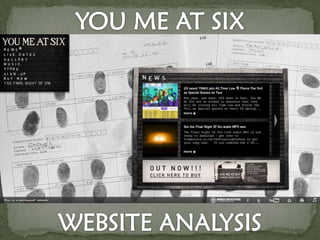 You Me At Six - website analysis