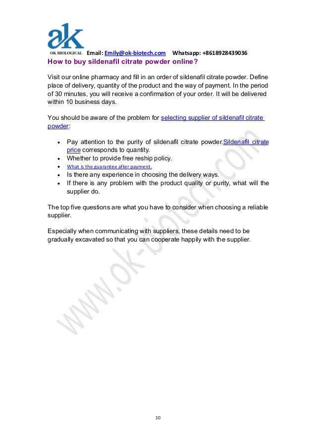 Buy Sildenafil Citrate Powder