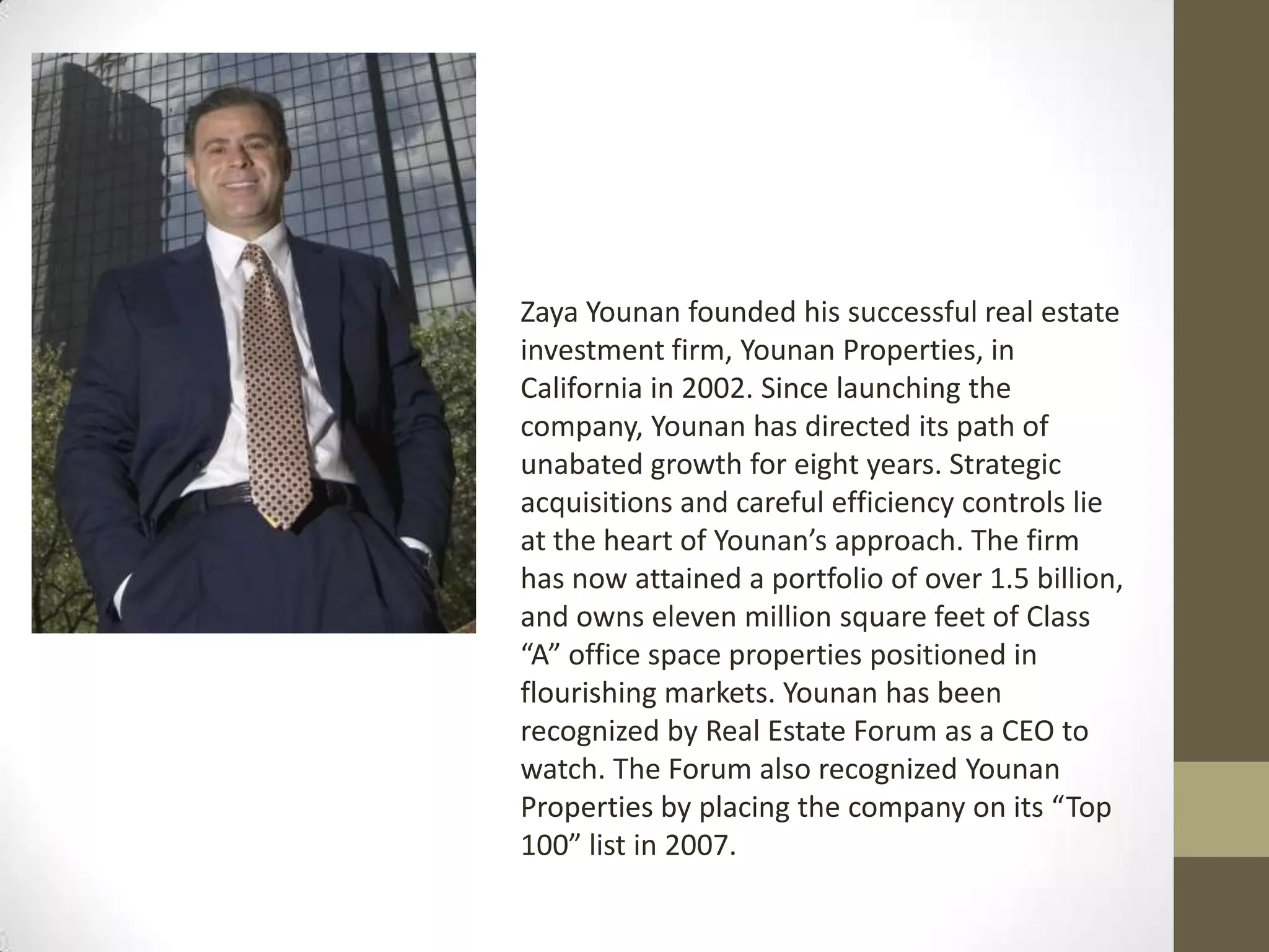 Younan Properties Zaya Younan PPT