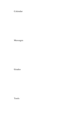 Calendar
Messages
Grades
Tools
 
