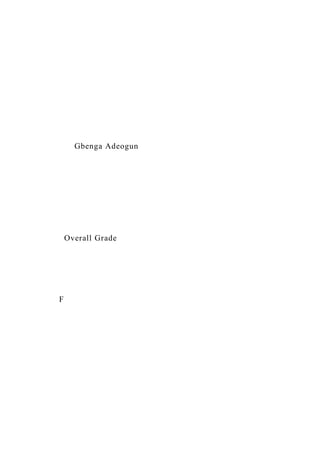 Gbenga Adeogun
Overall Grade
F
 