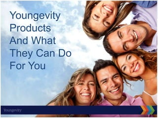 Youngevity
Products
And What
They Can Do
For You
 