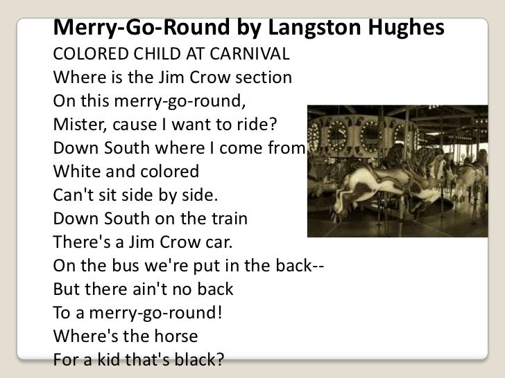 Merry Go Round by Langston Hughes
