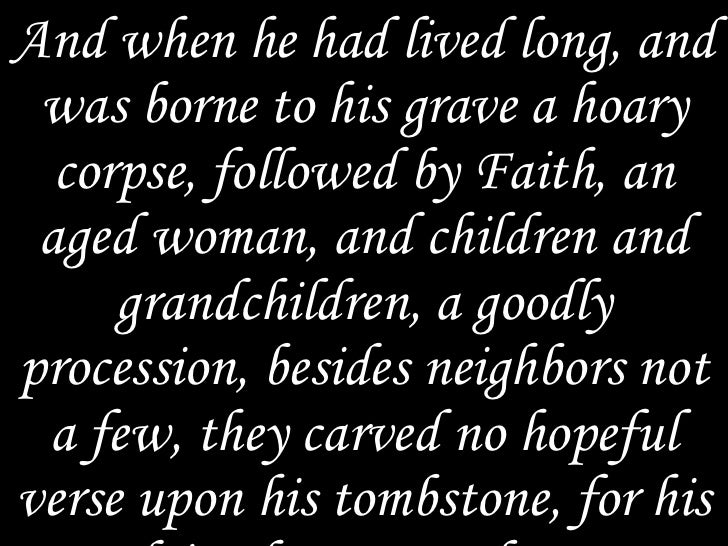 Young Goodman Brown And Faith