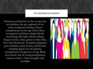 Young Indian Entrepreneurship | PPTX