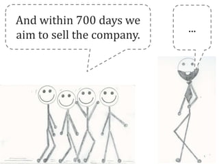 And within 700 days we
                           ...
aim to sell the company.
 
