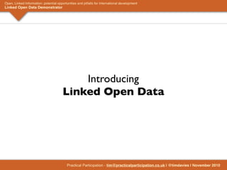 Young lives linked data demonstrator