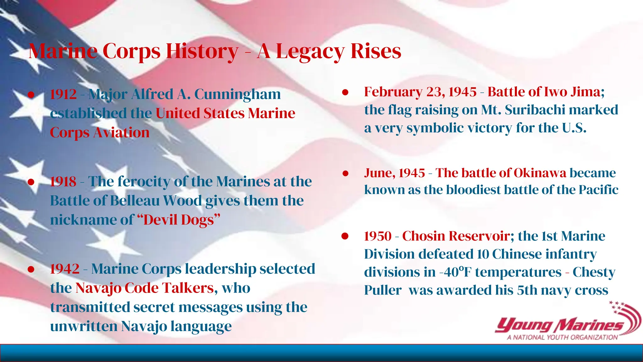 Young Marine & Marine Corps History Presentation | PPTX