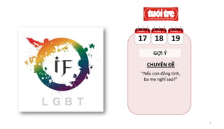 GỢI Ý
CHUYÊN ĐỀ
“Nếu con đồng tính,
ba mẹ nghĩ sao?”

9

 