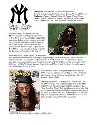 Young Money Proforma | PDF | Hip Hop Music | Music