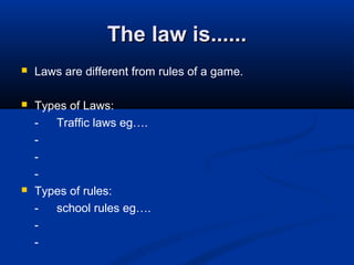 Young people and the law | PPT