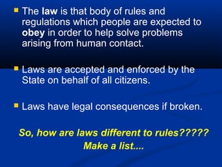 Young people and the law | PPT