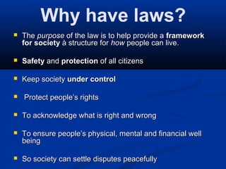 Young people and the law | PPT