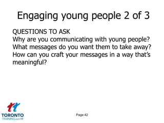 Page 40Engaging young people 