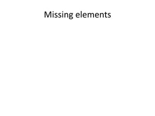 Missing elements
 
