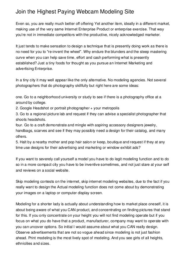 Join the Highest Paying Webcam Modeling Site