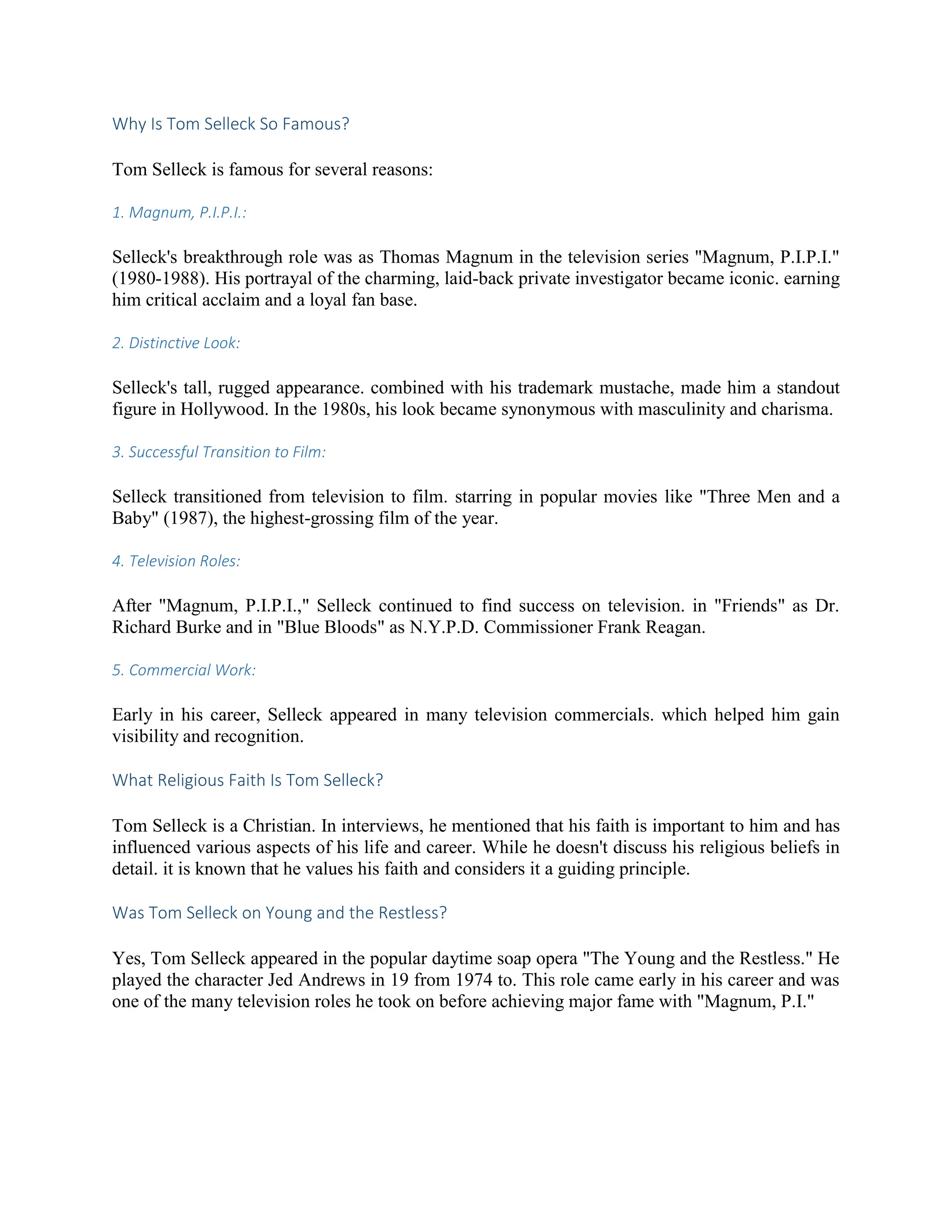 Young Tom Selleck A Journey Through His Early Years and Rise to