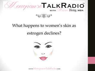 What happens to women’s skin as
estrogen declines?

 