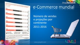 e-Commerce mundial
Número de vendas
e projeções por
continente
2011-2016

www.youphi.com

 