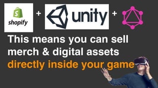 This means you can sell
merch & digital assets
directly inside your game
+ +
 