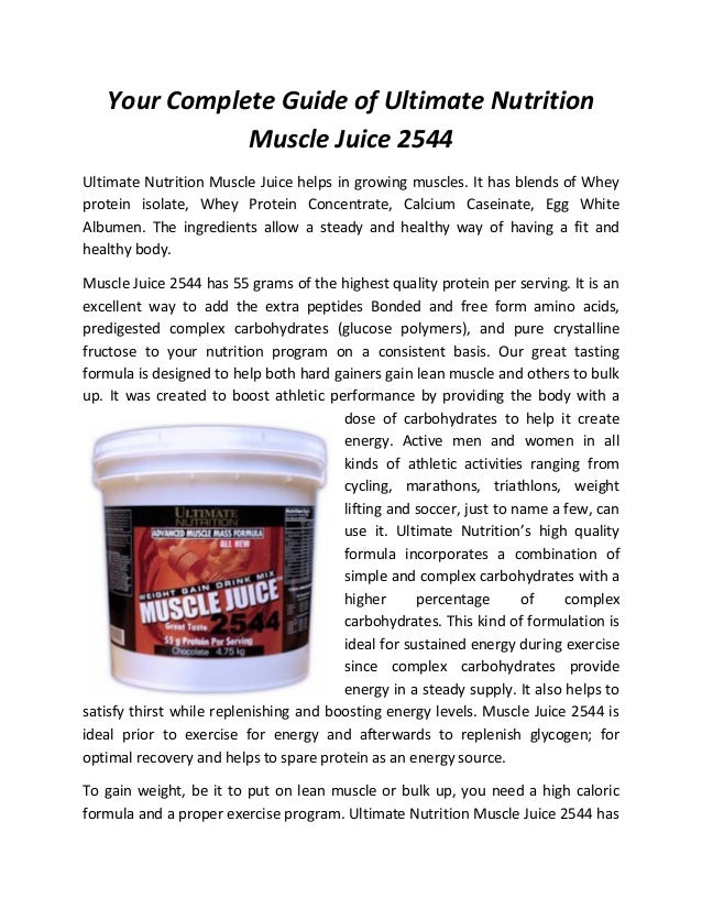 Your Complete Guide of Ultimate Nutrition Muscle Juice 2544