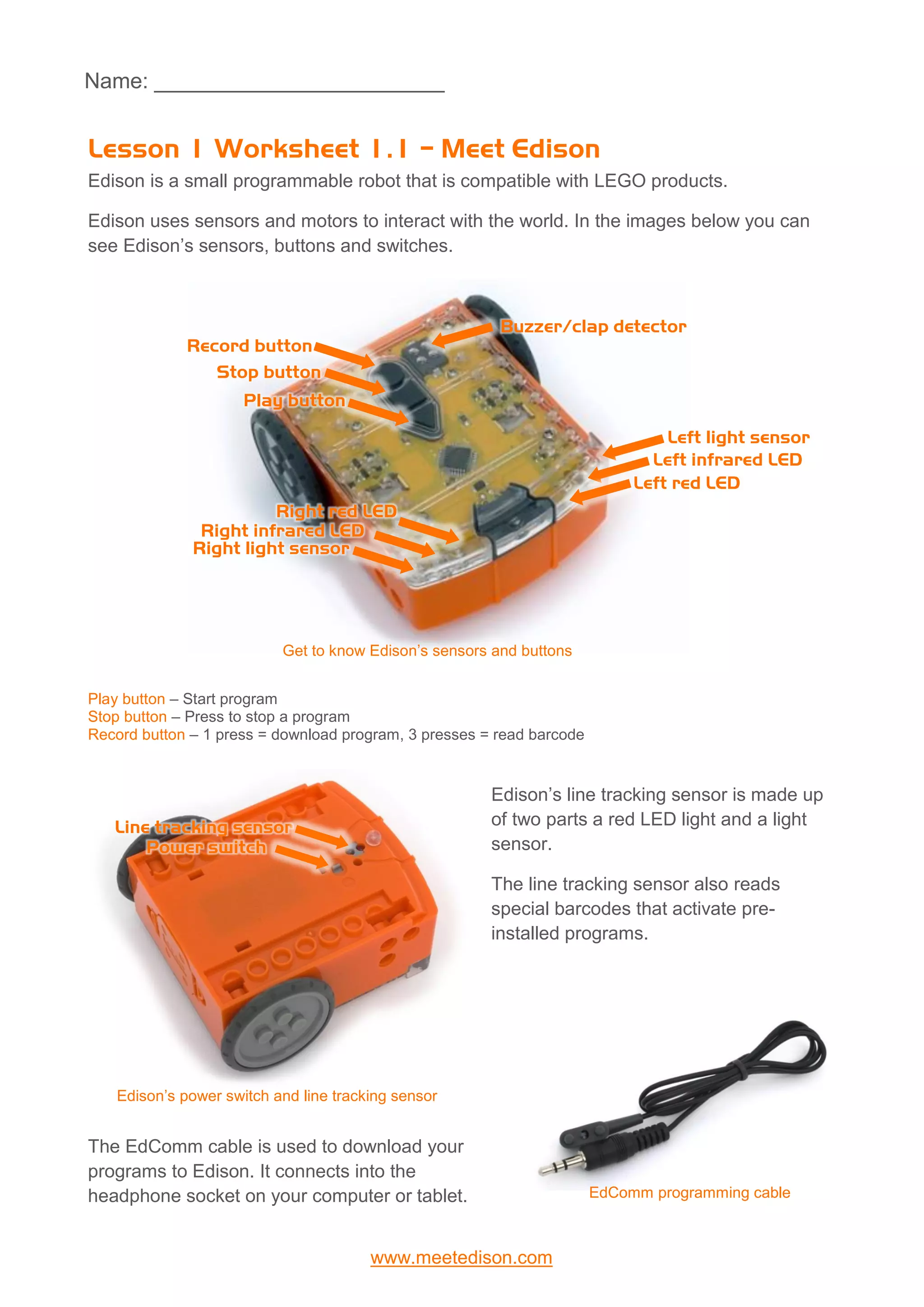 Your ed venture-into-robotics-10-lesson-plans-worksheets | PDF