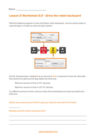 Your ed venture-into-robotics-10-lesson-plans-worksheets | PDF