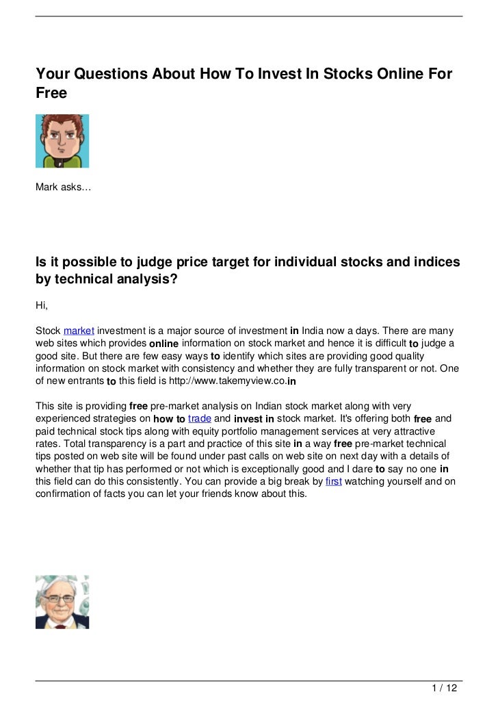 Your Questions About How To Invest In Stocks Online For Free