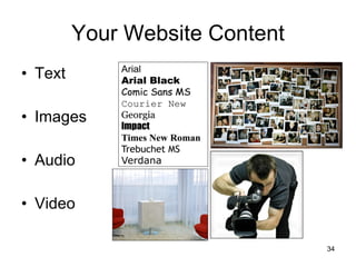 Your Website Content Text Images Audio Video 
