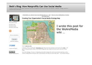 Creating Your Organization's Social Media Strategy Map