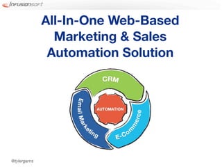 All-In-One Web-Based
                Marketing & Sales
               Automation Solution




@tylergarns
 