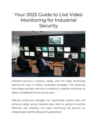 Your 2025 Guide to Live Video Monitoring for Industrial Security.pdf