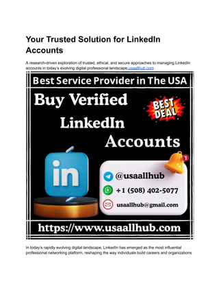 Your 6 Trusted Solution To Buy LinkedIn Accounts.pdf