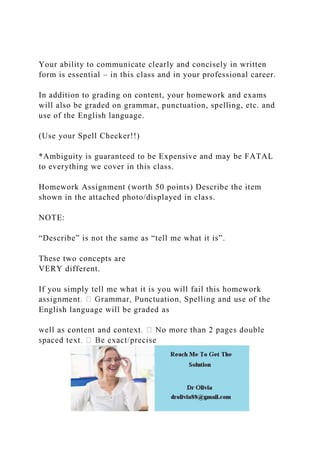 Your ability to communicate clearly and concisely in written form .docx