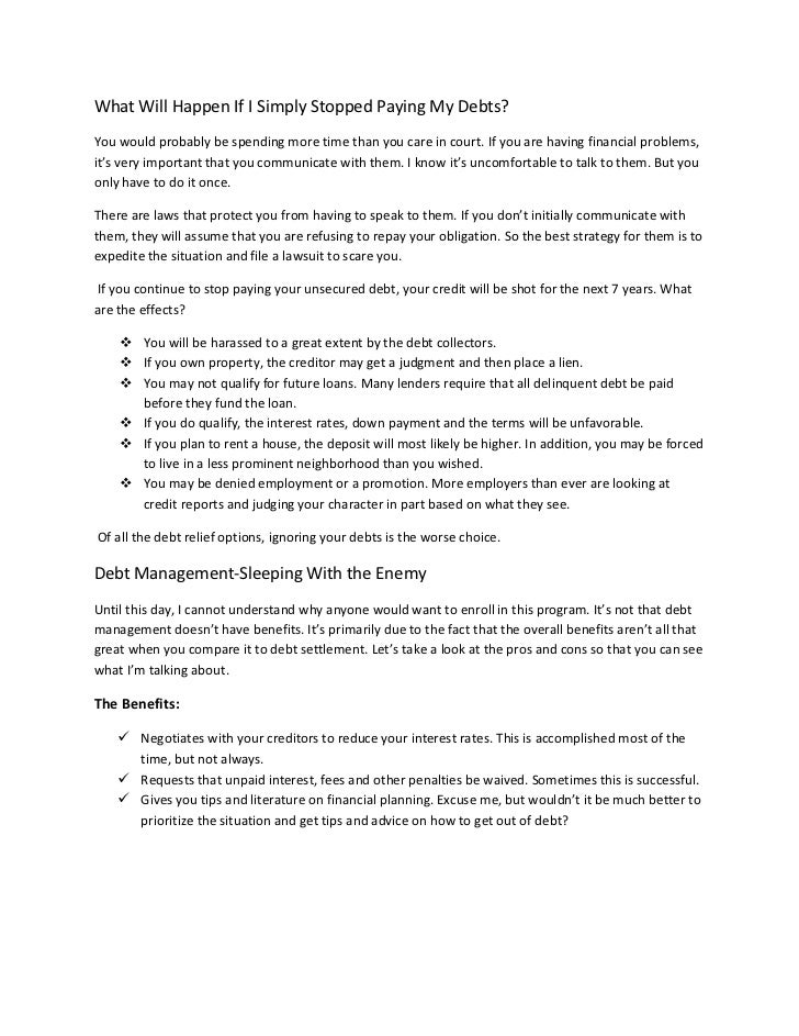 Best debt relief options