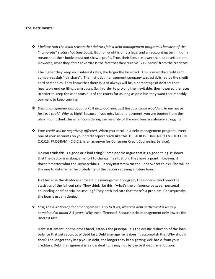 Best debt relief options