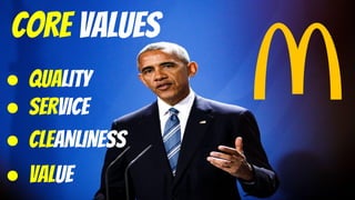 CORE VALUES
● QUALITY
● clEANLINESS
● sERVICE
● vALUE
 