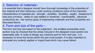 Introduction to machine design |1st unit| | PPTX
