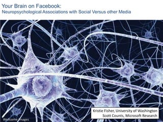 YourBrain on Facebook: Neuropsychological Associations with Social Versus other Media Kristie Fisher, University of Washington Scott Counts, Microsoft Research Wellcome Images 
