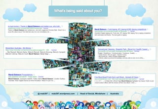 @ mab397 | mab397.wordpress.com | Head of Social, Mindshare | Australia
 