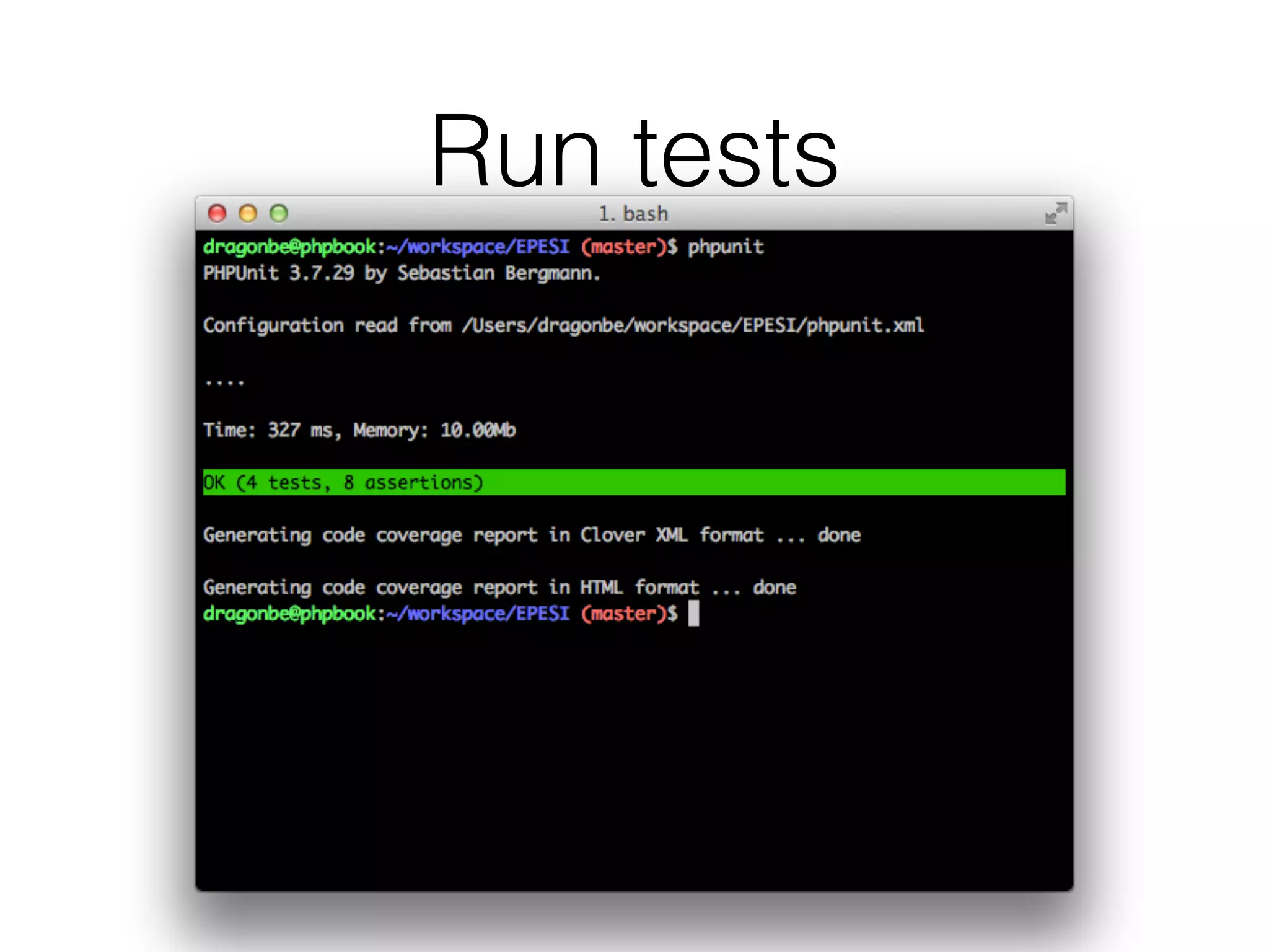 Run tests
 